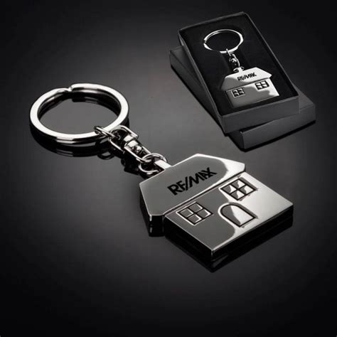 Metal House Shaped Keychain 